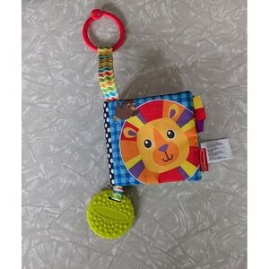 Infantino Soft Baby Book - Animals, Sensory, Crinkle, Squeak, Chew, Clip-on 2018